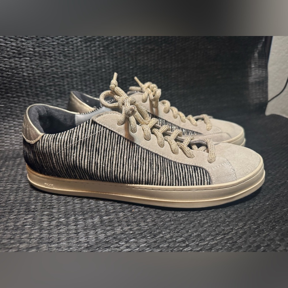 P448 John Sneaker in Beige and Black
